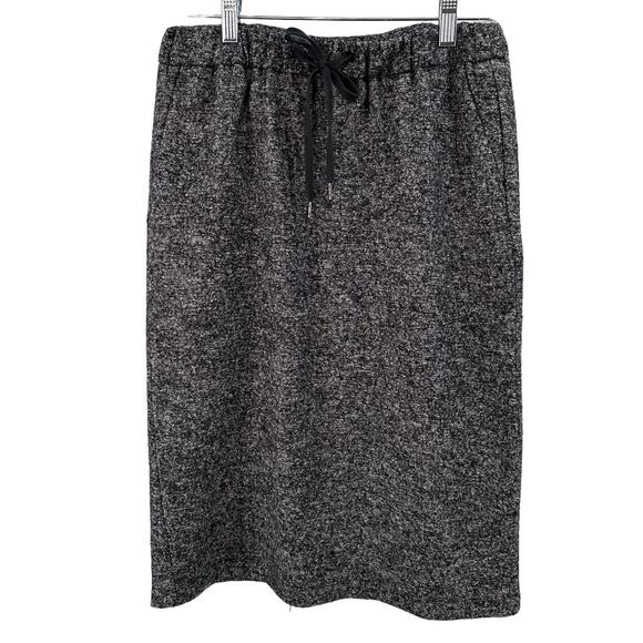 Madewell Gray Game Plan Heathered Skirt Wool Womens Sz Small Pull On Lined Maxi - Picture 1 of 6